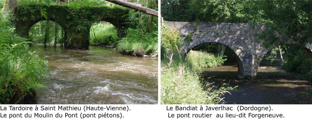 Bridges near St Mathieu and near Javerlhac